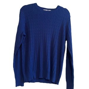 not new Kim Rogers ribbed blue sweater L